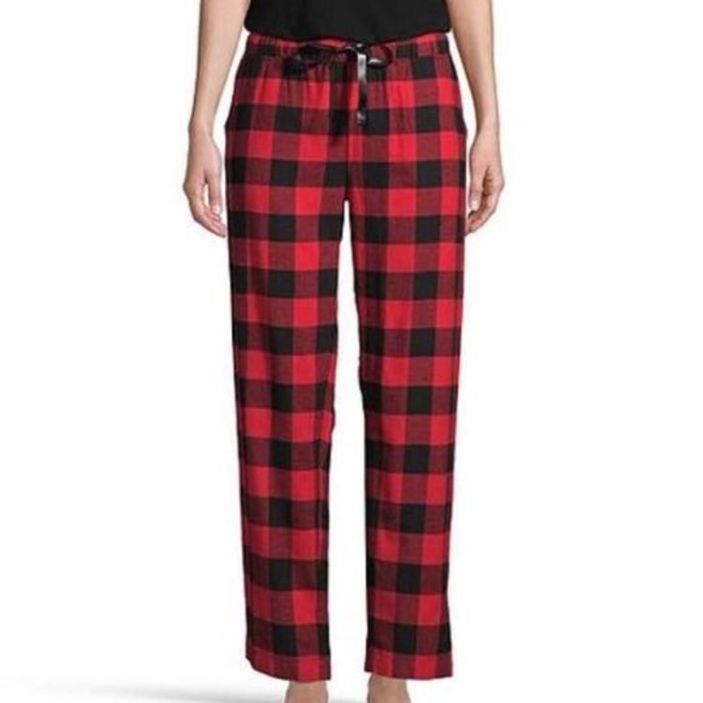 BRAND NEW women gravity red plaid lounge / sleep / pajama pants (cotton) L & XL